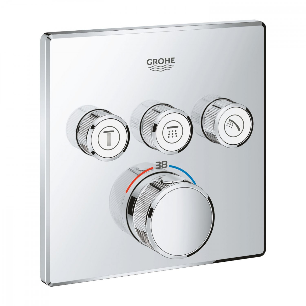 Miscelatore termostatico 3 vie Grohtherm Smartcontrol cromo Grohe