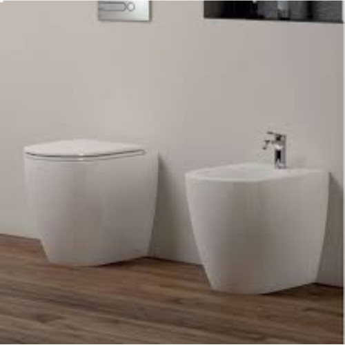 Bidet a Terra Filomuro 53x36 cm Comoda Bianco Lucido - Azzurra
