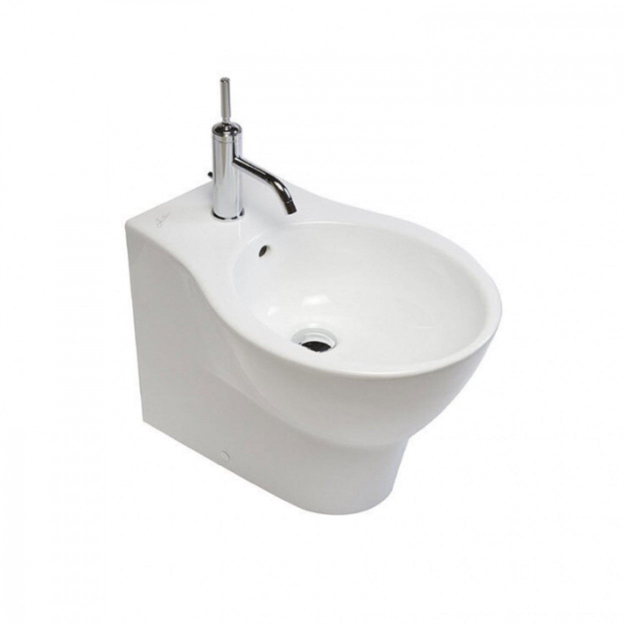 Bidet a terra filo muro monoforo Nido bianco lucido - Hatria