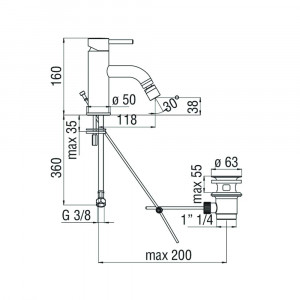 Miscelatore bidet monocomando cromo Nobili | Design e qualità 2