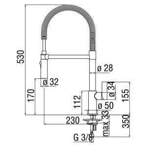 Miscelatore cucina con doccetta Flag cromo lucido - Nobili -Meglioalge