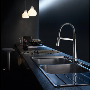 Miscelatore monocomando cucina Likid cromo lucido Nobili | Meglioalge 2