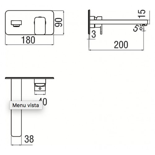 Miscelatore lavabo monocomando a parete Nobili - Design e qualità