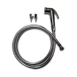 Doccetta a pulsante con supporto E Flex 150 cm cromo - Goman