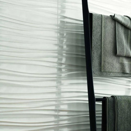 Absolute White Strutturato Twist 3D Sat 25x76 cm - Marazzi | Meglioalg