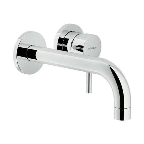 Miscelatore lavabo a parete bocca lunga cromo Nobili | Meglioalge