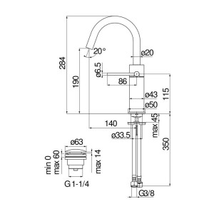Miscelatore lavabo Velis senza scarico cromo lucido - Nobili 2