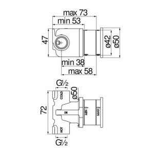 Parte incasso miscelatore lavello Velis - Nobili | Alta qualità 2