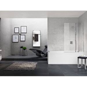 Young 3v sopravasca 1 anta girevole 180° + 1 fisso in linea -Novellini 2