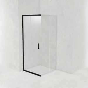 Box doccia angolo 97-100 cm Zephyros 2.0 nero opaco | Novellini 2