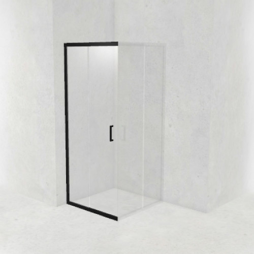 Box doccia angolo 97-100 cm Zephyros 2.0 nero opaco | Novellini