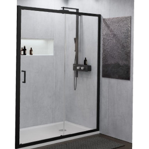 Anta scorrevole per box in nicchia +1 fisso 96-102 cm Zephyros 2.0 - N