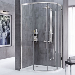 Box doccia angolare semicircolare Rose Rosse - Novellini 2