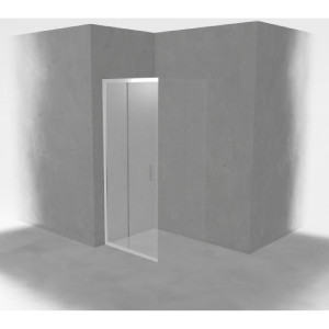 Angolo 2 ante scorrevoli + 2 fisse profilo cromato cristallo trasparen 2