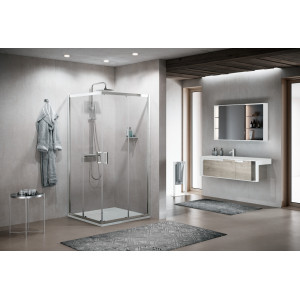 Lato 87-90 cm Zephyros 2.0 A per box angolo completo cromo - Novellini