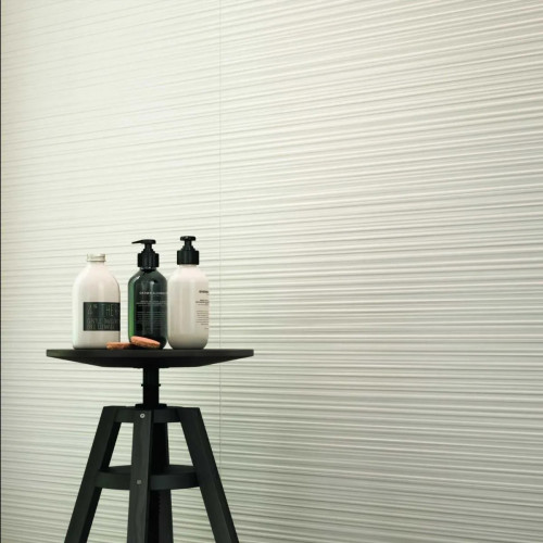 Absolute White Strutturato Fiber 3D Sat 25x76 cm - Eleganza Marazzi