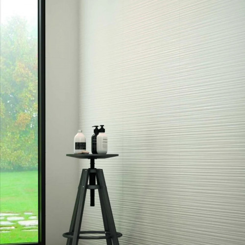 Absolute White Strutturato Fiber 3D Sat 25x76 cm - Eleganza Marazzi