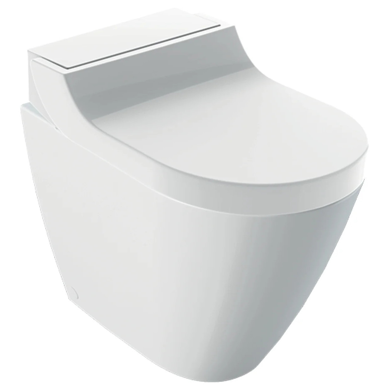 Vaso WC a pavimento con funzione bidet a chiusura ammortizzata