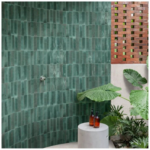 Crogiolo Lume Turquoise Lux 6x24 cm - Piastrelle di Design Marazzi