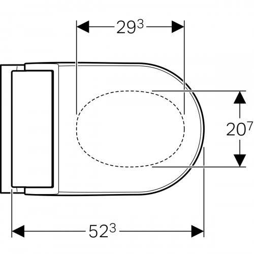 Vaso bidet pavimento bianco con sedile bidet Tuma Geberit | Meglioalge