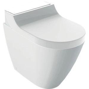 Vaso bidet pavimento bianco con sedile bidet Tuma Geberit | Meglioalge