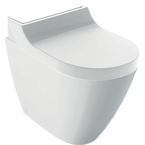 Vaso bidet pavimento bianco con sedile bidet Tuma Geberit | Meglioalge