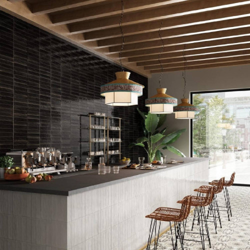 Crogiolo Lume Black 6x24 cm - Piastrelle Eleganti Marazzi
