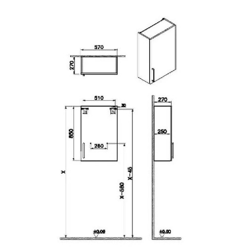 Pensile alto Compact Root Flat blu scuro opaco - Vitra