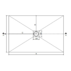 Piatto doccia 90x70 cm Essential cenere - Fiora 2