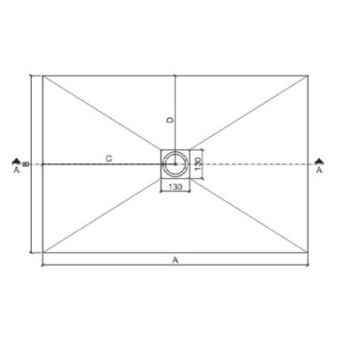 Piatto doccia 90x70 cm Essential cenere - Fiora