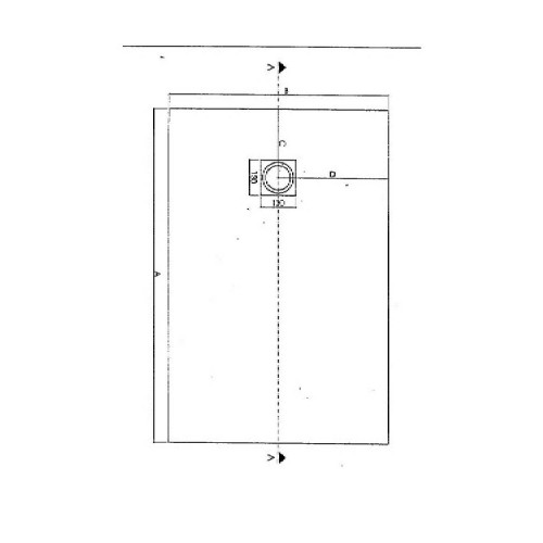 Piatto doccia extrapiano 80x120 cm Silex cenere - Fiora