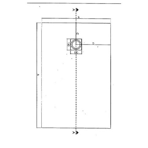 Piatto doccia extrapiano 120x70 cm Silex bianco roto - Fiora
