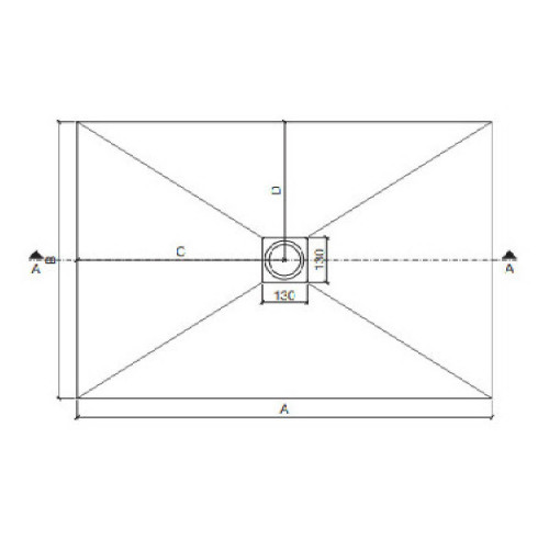 Piatto doccia 90x70 cm Essential bianco total - Fiora