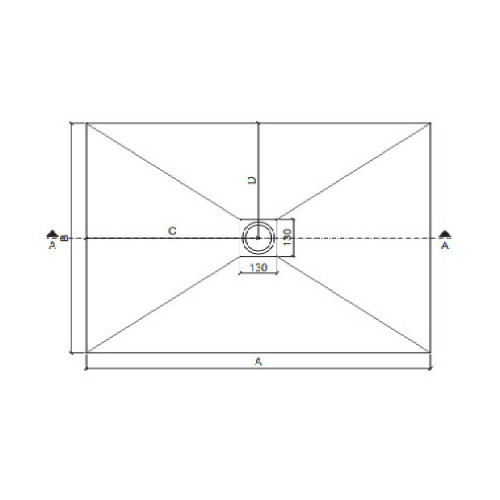 Piatto doccia 90x70 cm Essential bone - Fiora