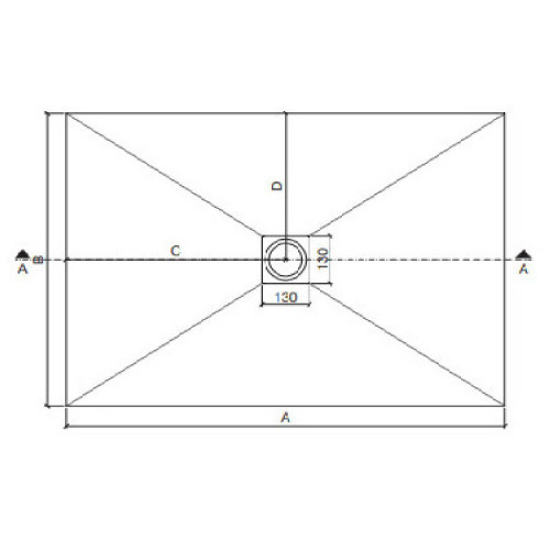 Piatto doccia 90x70 cm Essential bianco roto - Fiora