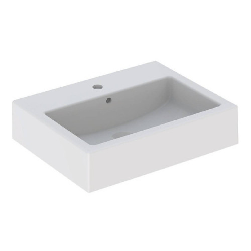 Lavabo Closer Geberit bianco lucido bacino rettangolare su Meglioalge