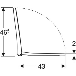 Coprivaso slim soft close Icon bianco lucido - Geberit 2