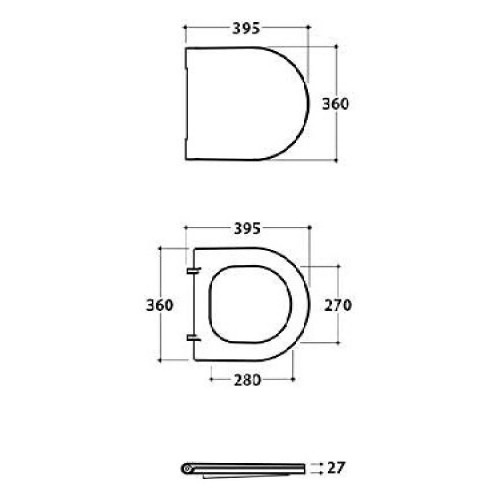 Coprivaso rimovibile con chiusura rallentata Forty3 bianco lucido - Gl