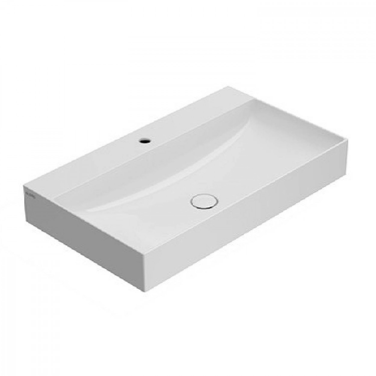 Lavabo sospeso 80x47 cm T-Edge bianco lucido - Globo