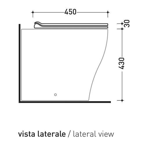 Coprivaso slim con chiusura rallentata Quick/App bianco lucido - Flami