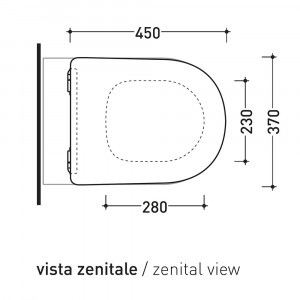 Coprivaso slim con chiusura rallentata Quick/App bianco lucido - Flami 2