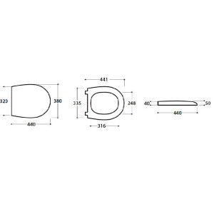 Coprivaso con chiusura rallentata Bowl 55 cm bianco lucido - Globo 2