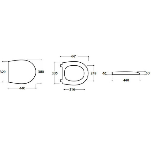 Coprivaso con chiusura rallentata Bowl 55 cm bianco lucido - Globo
