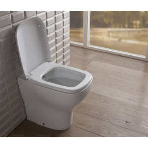 Vaso/Bidet a Terra Argento Ausilia Bianco Lucido - Globo | Meglioalge 2