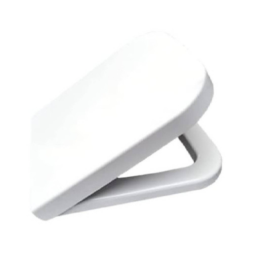 Coprivaso rimovibile con chiusura rallentata Stone 45 cm bianco lucido