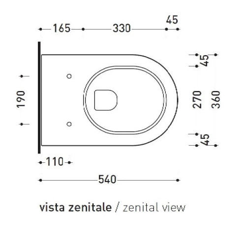 Vaso sospeso con brida App bianco lucido - Flaminia