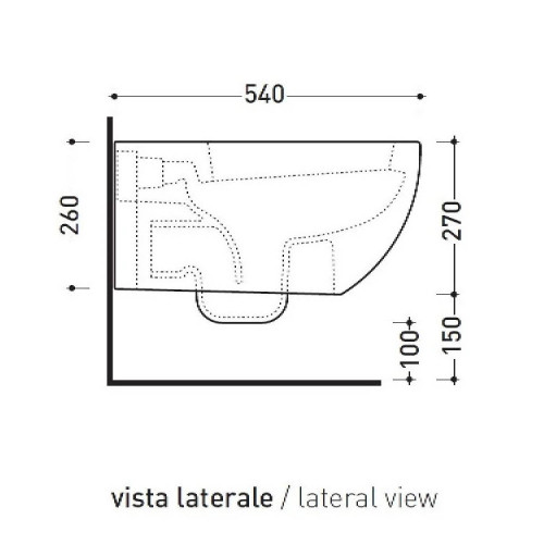 Vaso sospeso con brida App bianco lucido - Flaminia