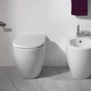 Coprivaso avvolgente con chiusura rallentata Link bianco lucido - Flam 2