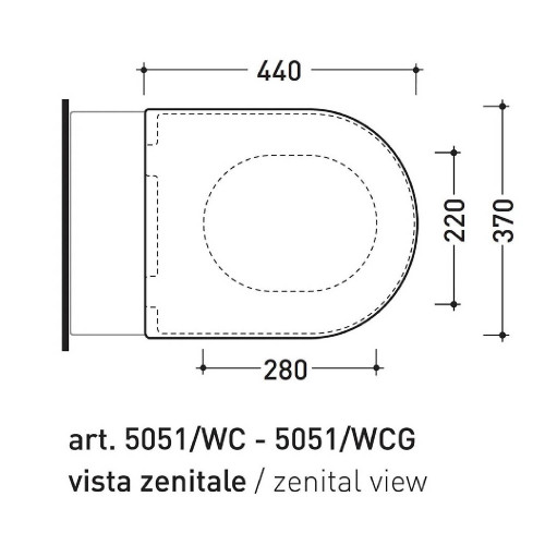 Coprivaso avvolgente con chiusura rallentata Link bianco lucido - Flam