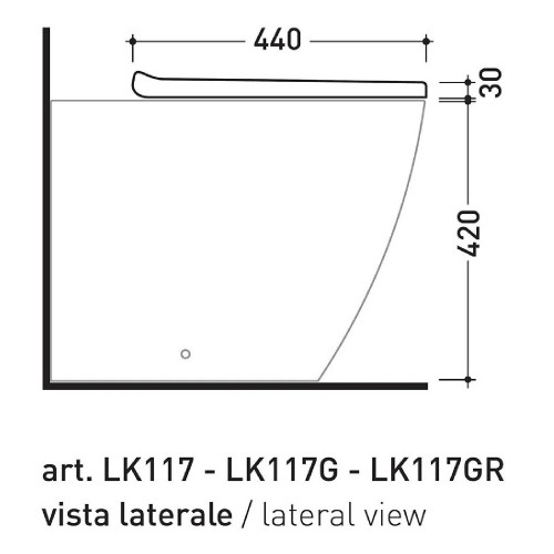 Coprivaso avvolgente con chiusura rallentata Link bianco lucido - Flam